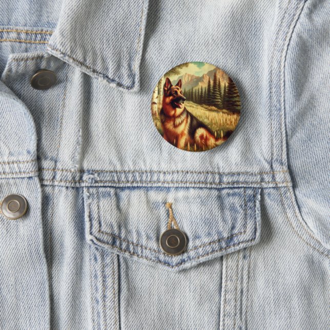 Deutscher Schäferhund Button (Beispiel)