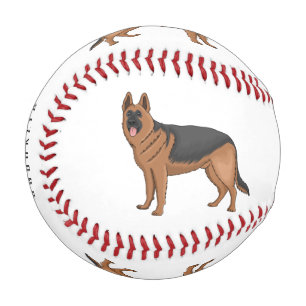 Deutscher Schäferhund-Cartoon Baseball