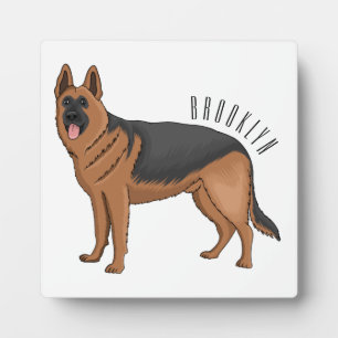 Deutscher Schäferhund-Cartoon Fotoplatte