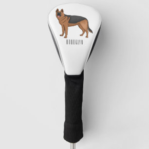 Deutscher Schäferhund-Cartoon Golf Headcover
