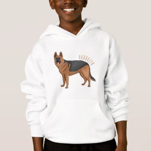 Deutscher Schäferhund-Cartoon Hoodie
