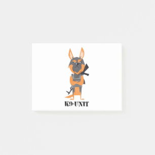 Deutscher Schäferhund Cartoon K9 Einheit Hund Desi Post-it Klebezettel