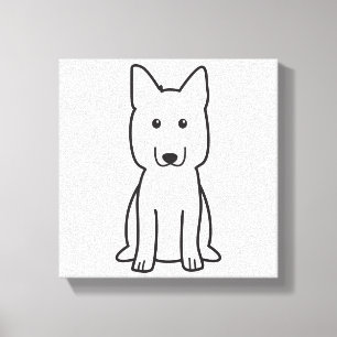Deutscher Schäferhund Cartoon Leinwanddruck