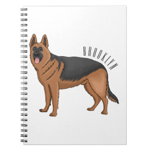Deutscher Schäferhund-Cartoon Notizblock
