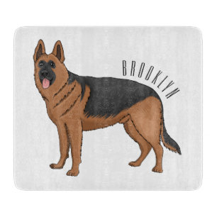 Deutscher Schäferhund-Cartoon Schneidebrett