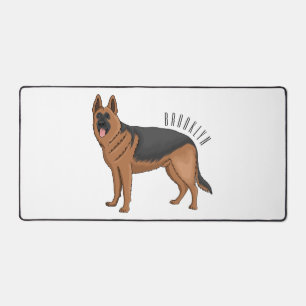 Deutscher Schäferhund-Cartoon Schreibtischunterlage