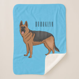 Deutscher Schäferhund-Cartoon Sherpadecke