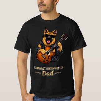 Deutscher Schäferhund Dad Rockstar Gitarre Hund Ge T-Shirt