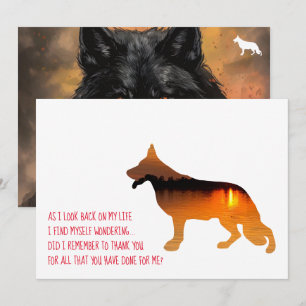 Deutscher Schäferhund Dankeskarte