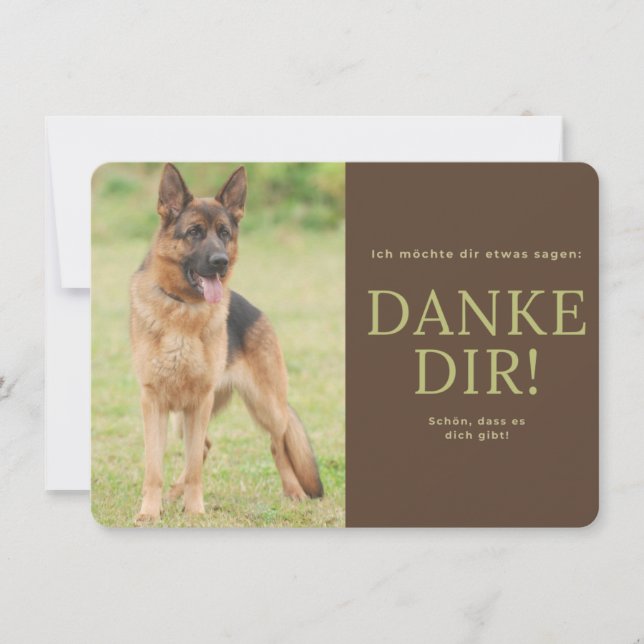 Deutscher Schäferhund Dankeskarte (Vorderseite)