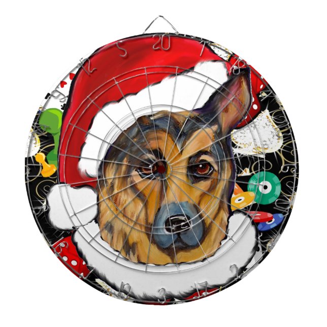 DEUTSCHER SCHÄFERHUND DARTSCHEIBE (vorne)