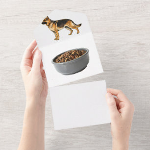 Deutscher Schäferhund Doppelseitig All In One Einladung