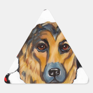 DEUTSCHER SCHÄFERHUND DREIECKIGER AUFKLEBER