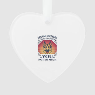 Deutscher Schäferhund Du Hund Retro Sonnenuntergan Ornament