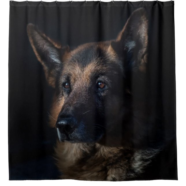 Deutscher Schäferhund Duschvorhang (Vorderseite)