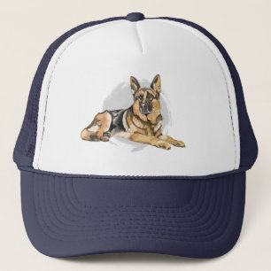 Deutscher Schäferhund, elsässischer Truckerkappe