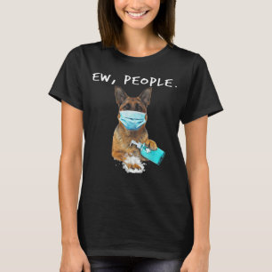 Deutscher Schäferhund Ew Menschen Hund mit Gesicht T-Shirt