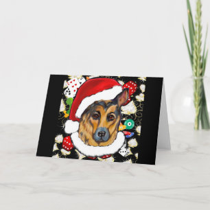 Deutscher Schäferhund Feiertagskarte