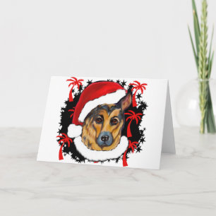 Deutscher Schäferhund Feiertagskarte