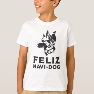 Deutscher Schäferhund Feliz Navi-Dog Hunde Tier Vi T-Shirt