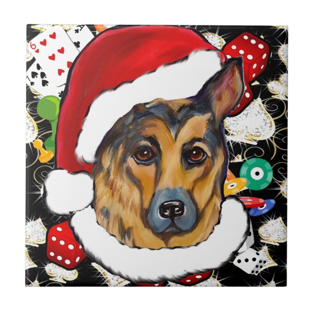 DEUTSCHER SCHÄFERHUND FLIESE (Vorderseite)