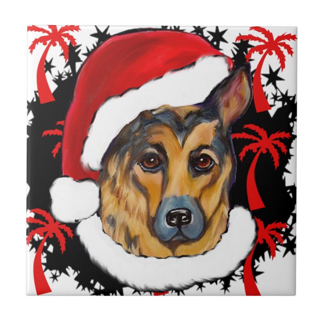 DEUTSCHER SCHÄFERHUND FLIESE (Vorderseite)