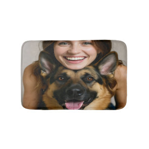 Deutscher Schäferhund Foto personalisieren Badematte