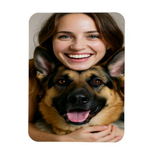 Deutscher Schäferhund Foto Personalisieren Magnet