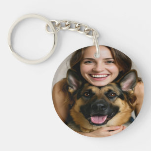 Deutscher Schäferhund Foto Personalisieren Schlüsselanhänger