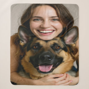 Deutscher Schäferhund-Foto personalisieren Sherpadecke