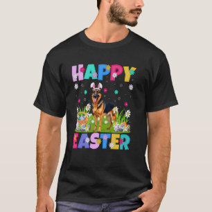 Deutscher Schäferhund Frohe Ostern Eierjagd Bunny T-Shirt