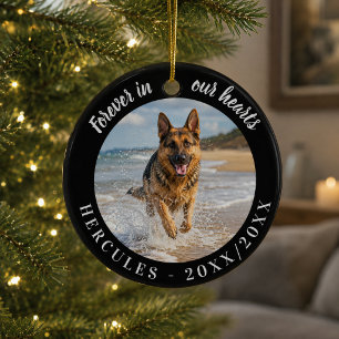Deutscher Schäferhund für immer in unseren Herzen  Keramik Ornament