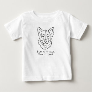 Deutscher Schäferhund, Gebaut zum Schützen, Gebore Baby T-shirt