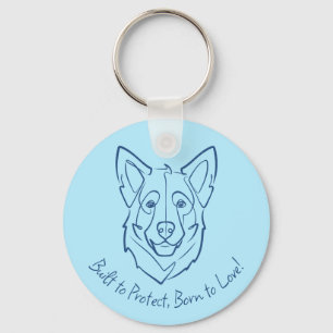 Deutscher Schäferhund, Gebaut zum Schützen, Gebore Schlüsselanhänger