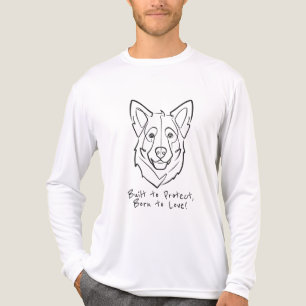 Deutscher Schäferhund, Gebaut zum Schützen, Gebore Tri-Blend Shirt