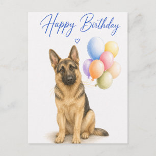 Deutscher Schäferhund Geburtstag Postkarte