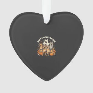 Deutscher Schäferhund Geist Halloween Heul-Oween D Ornament
