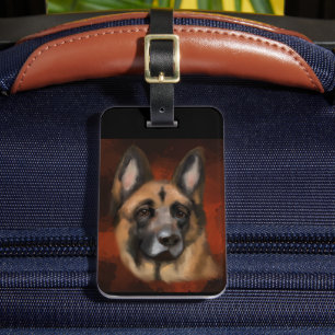 DEUTSCHER SCHÄFERHUND GEPÄCKANHÄNGER