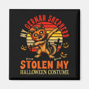 Deutscher Schäferhund gestohlen Halloween-Kostüm H Magnet