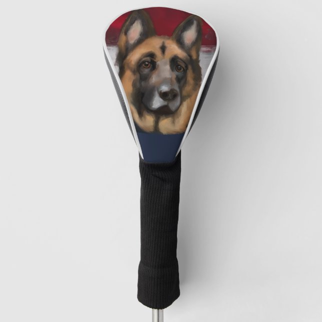 Deutscher Schäferhund Golf Headcover (Vorderseite)