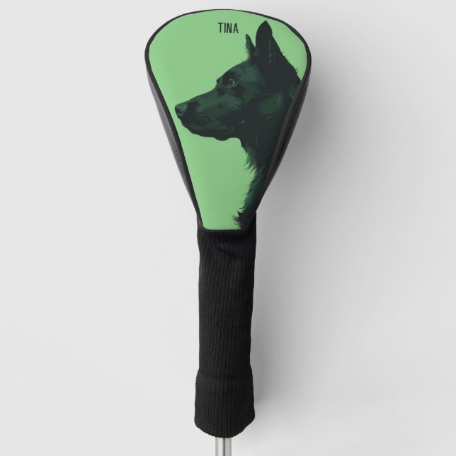 Deutscher Schäferhund Golf Headcover (Vorderseite)