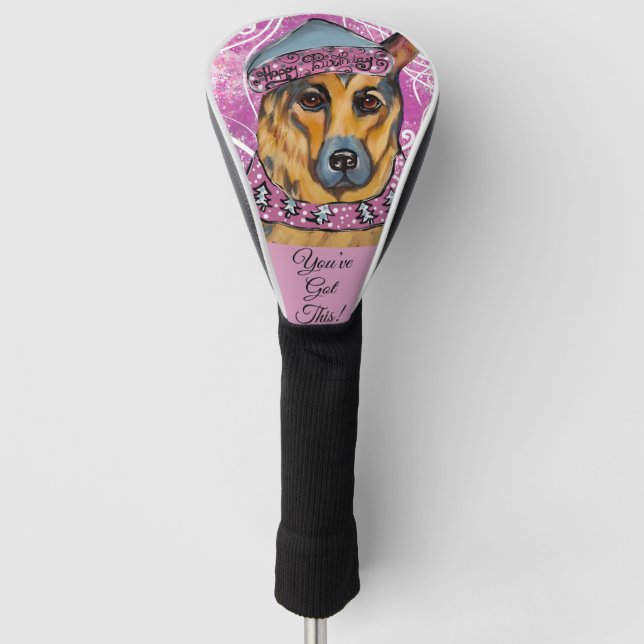 Deutscher Schäferhund Golf Headcover (Vorderseite)