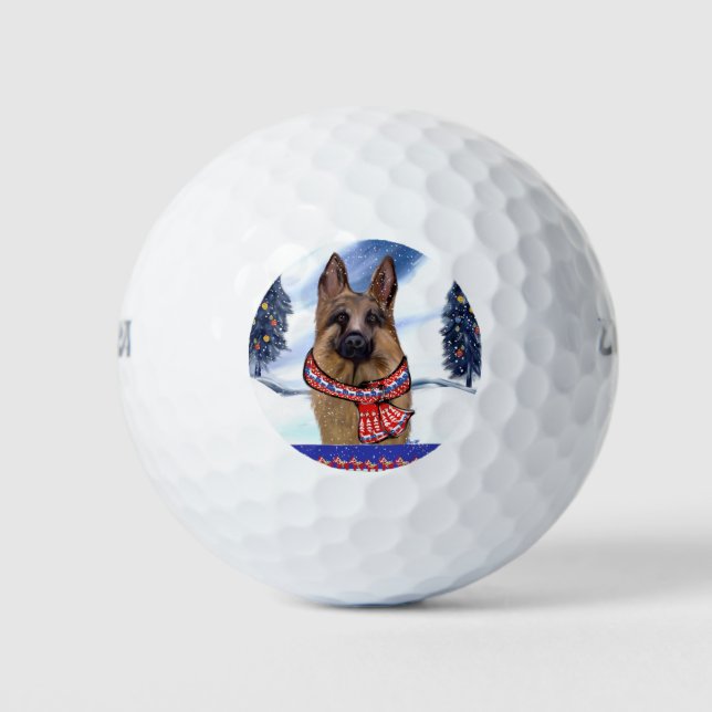Deutscher Schäferhund Golfball (Vorderseite)