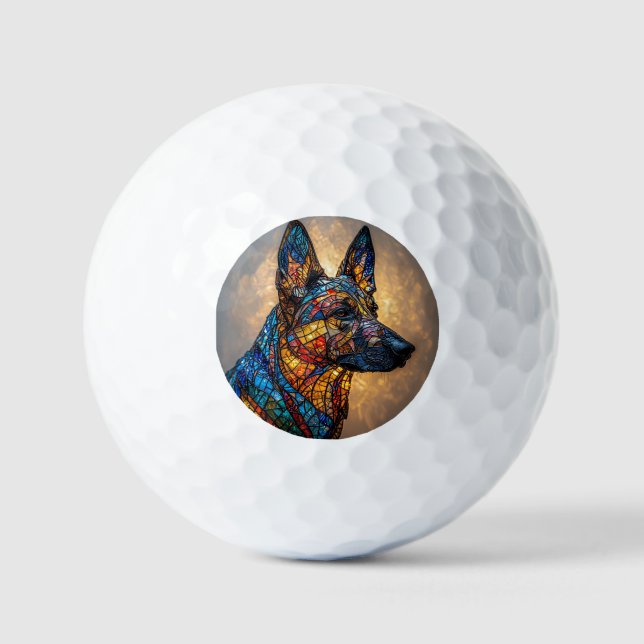 Deutscher Schäferhund Golfball (Vorderseite)