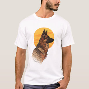 Deutscher Schäferhund-Grafik für Hunde-Liebhaber T-Shirt