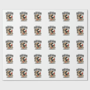 Deutscher Schäferhund Grafik Vintage Gravur Hunde Geschenkpapier
