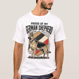 Deutscher Schäferhund Grafik Vintage Gravur Hunde T-Shirt