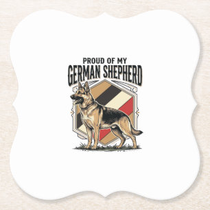 Deutscher Schäferhund Grafik Vintage Gravur Hunde Untersetzer