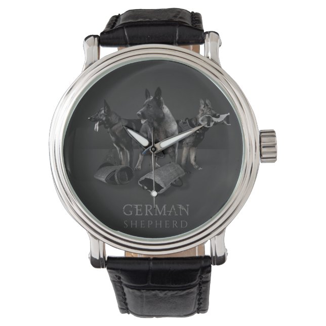 Deutscher Schäferhund - GSD Armbanduhr (Vorderseite)