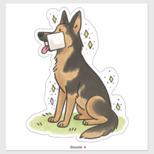 Deutscher Schäferhund (GSD) Bissarbeit Auto Aufkle Aufkleber